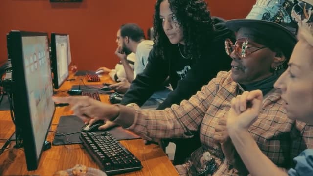 Players of all ages competing side by side at a community event
