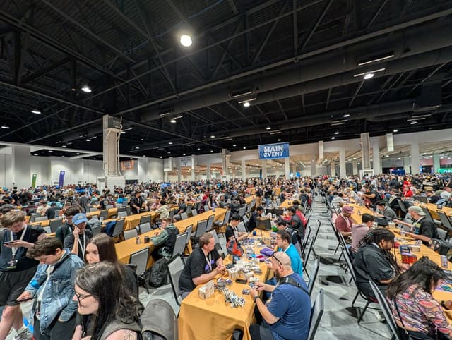 Packed LAN hall with hundreds of players